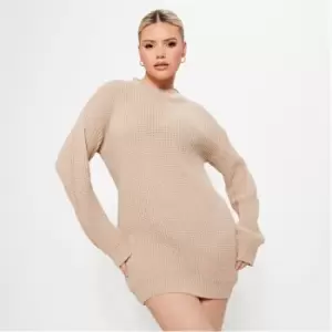 Image of I Saw It First Rib Oversized Jumper Dress - Brown