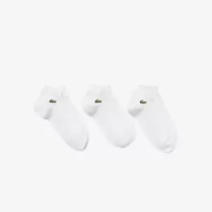 Image of Unisex Lacoste SPORT Low-Cut Socks Three-Pack Size 39/42 White