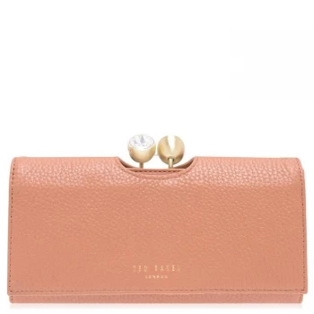 Image of Ted Baker Leather Josiey Crystal Top Purse - Tan