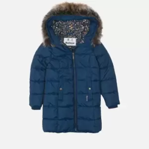 Image of Barbour Girls Rosoman Quilt Jacket - Navy/Navy Adventure Floral - L (10-11 Years)