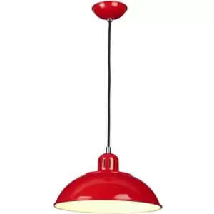 Image of Loops - 1 Bulb Ceiling Pendant Light Fitting Red LED E27 60W Bulb