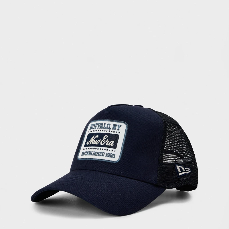 Image of New Era Trucket Patch Cap Blue OSFM