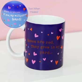Image of For Your Eyes Only Heat Changing Mug - Roses Are Red
