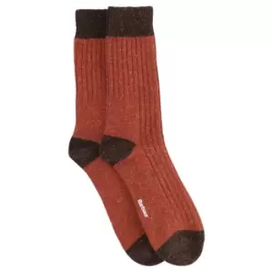 Image of Barbour Mens Houghton Sock Burnt Orange Medium