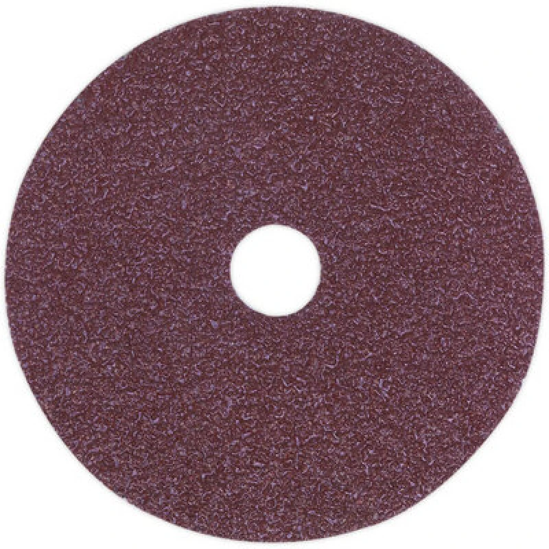 Image of Loops 25 PACK - 100mm Fibre Backed Sanding Discs - 36 Grit Aluminium Oxide Round Sheet Multi