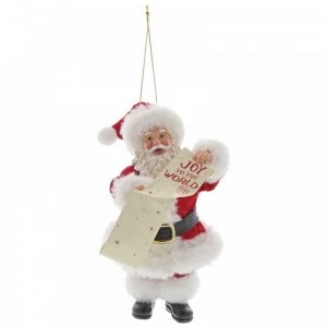 Image of Joy to the World Santa Hanging Ornament