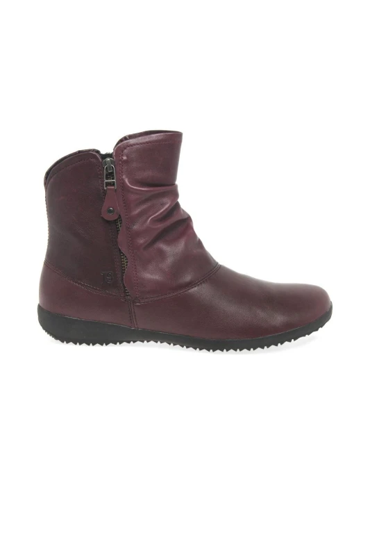 Image of Josef Seibel 'Naly 24' Twin Zip Ankle Boots Wine