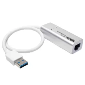 Image of Tripp Lite U336-000-GB-AL USB 3.0 SuperSpeed to Gigabit Ethernet NIC Network Adapter 10/100/1000 Plug and Play Aluminum