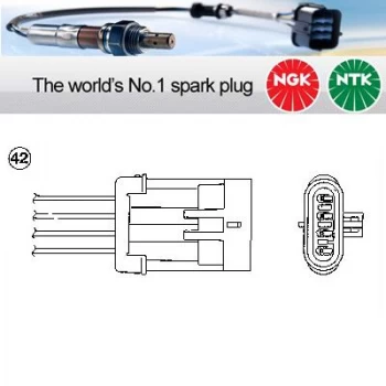 Image of 1x NGK NTK Oxygen O2 Lambda Sensor OZA341-W2 OZA341W2 (0440)