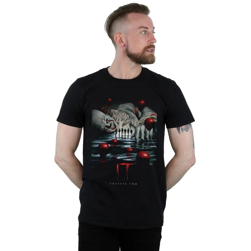 Image of IT Chapter Two IT Chapter Two Men Poster T-Shirt in Black Size: Small Black S Male 5059958520233