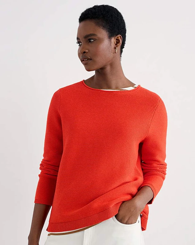 Image of Seasalt Seasalt Cornwall Makers Jumper Orange - Seasalt - Size: 8 Orange Female 8 GQ44601