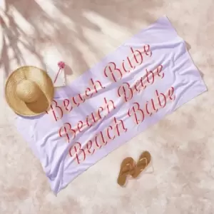 Image of Sassy b Beach Babe 100% Cotton Beach Towel, Pink