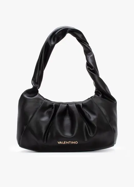 Image of Valentino Bags Womens Lake Twisted Top Shoulder Bag In Nero