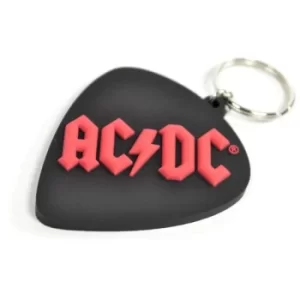 Image of AC DC Plectrum Rubber Keyring