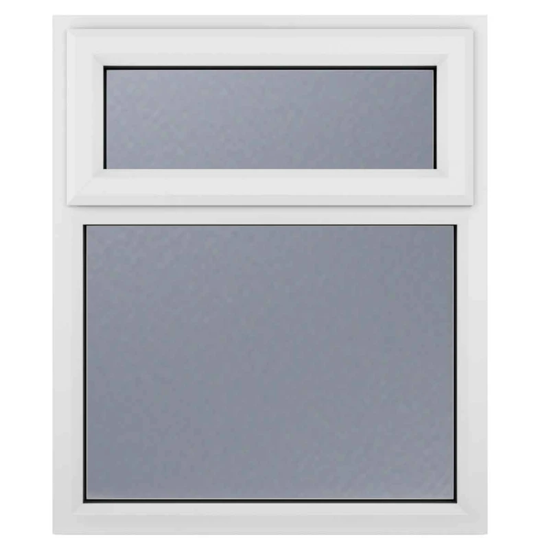Image of Crystal Triple Glazed Window White Top/Fix 1190 X 965Mm Obscure 6WHOTG1190965