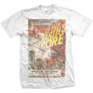 Image of StudioCanal - At the Earths Core Unisex Medium T-Shirt - White