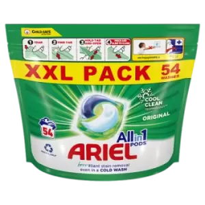 Image of Ariel Original All-in-One Pods Washing Liquid Capsules 54 Washes
