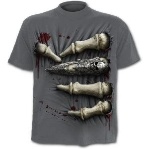 Image of Death Grim p Mens Medium T-Shirt - Grey