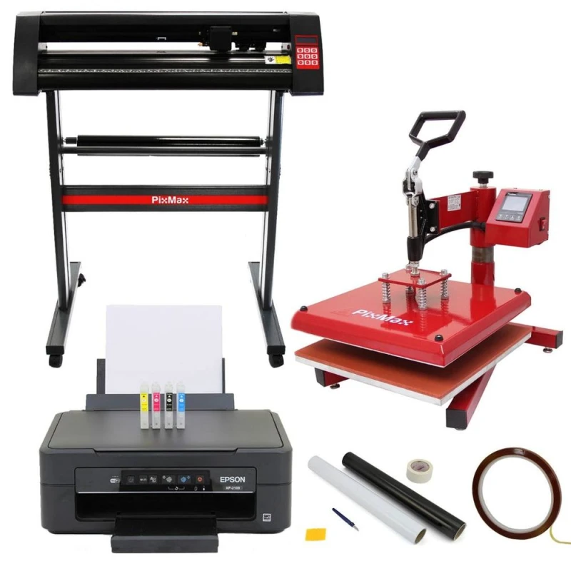 Image of PixMax 38Cm Swing Press, 720mm Vinyl Cutter, Epson Printer & Weeding Kit