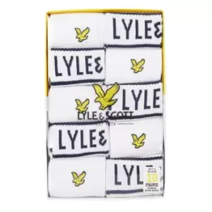 Image of Lyle and Scott 7 Pack of Socks Mens - White