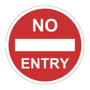 Image of NO Entry' Floor Graphic (400mm Dia)