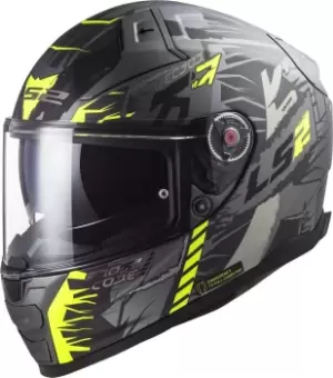Image of LS2 Vector II Techbot Helmet, black-yellow, Size XL, black-yellow, Size XL