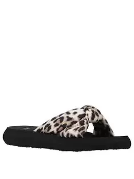 Image of Rocket Dog Slade Flat Sandals, Leopard, Size 4, Women