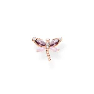 Image of Thomas Sabo Charm Club Charming Garden Rose Gold Stud Singular Earring