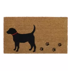 Image of JVL Eco-friendly Latex Backed Coir Door Mat, Puppy Love
