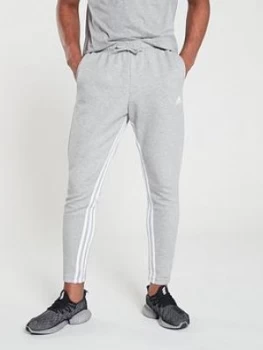 Image of adidas Inside Leg 3 Stripe Pants - Medium Grey Heather, Size L, Men