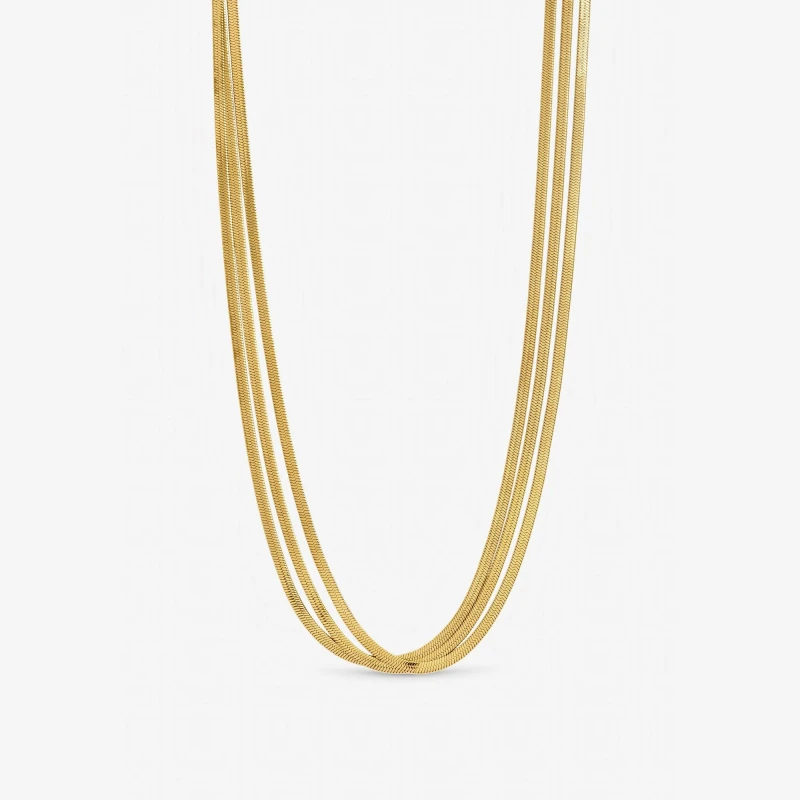 Image of Jon Richard Gold Plated Waterproof Snake Chain Necklace Gold female One Size