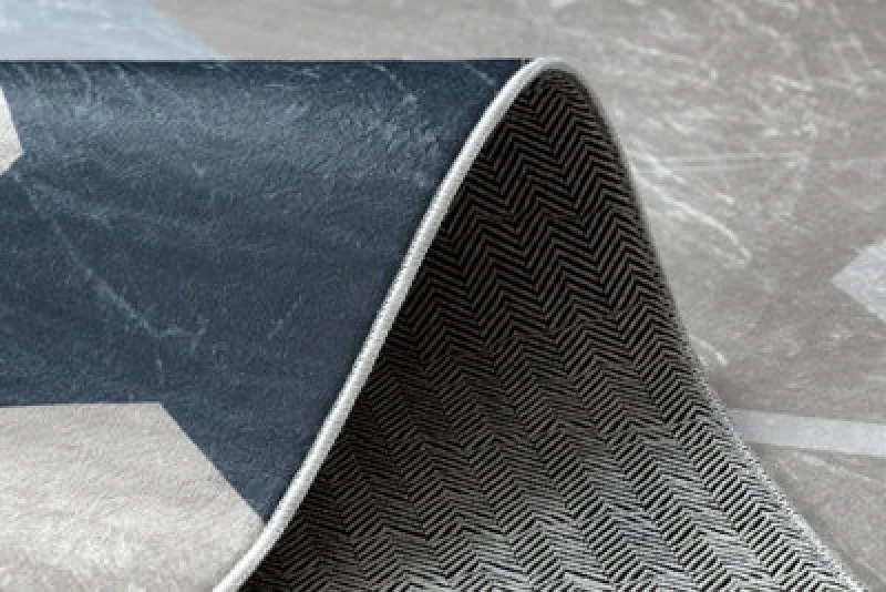 Image of RugsX Bambino 48130 Washing Carpet Stars For Children Anti Slip - Beige / Grey 80X150 Cm