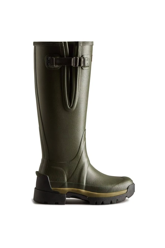 Image of Hunter Womens Balmoral Neoprene Wellington Boots Green - UK 7 Green female PS3186DKO7