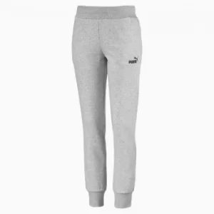 Image of PUMA Essentials Fleece Womens Pants, Light Grey Heather, size X Small, Clothing