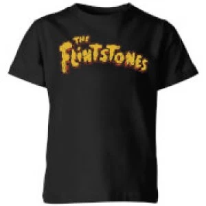 Image of The Flintstones Logo Kids T-Shirt - Black - 3-4 Years