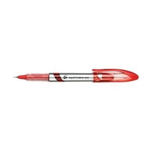 Image of 5 Star Elite Fineliner Pen Liquid 0.8mm Tip 0.4mm Line Red Pack of 12