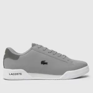 Image of Lacoste Twin Serve Trainers In Grey