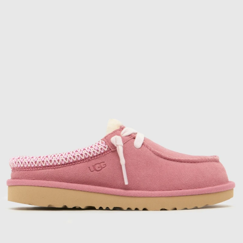 Image of UGG Horizon Pink Tasman Mule Girls Junior Slippers Horizon Pink UK 2 (EU 35)