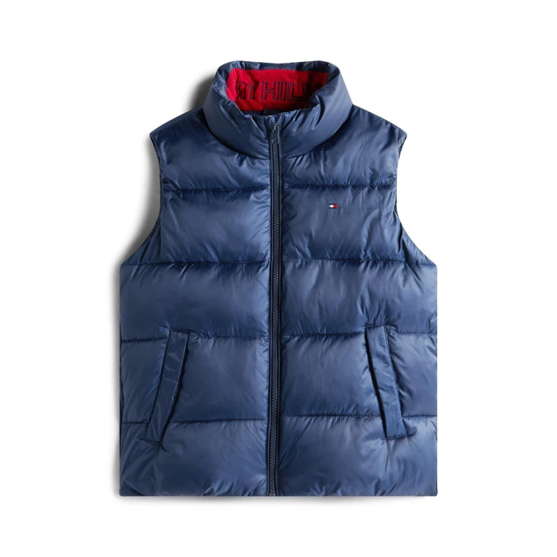 Image of Tommy Hilfiger Kids Padded Quilted Gilet Night Navy C1G male 16Y