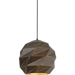 Image of Italux Lighting - Italux Palermo Modern 1 Light Dome Pendant Ceiling Light, E27