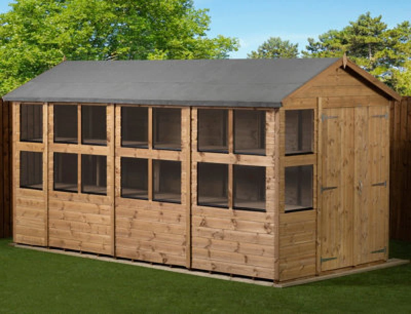 Image of Empire Sheds Empire Apex Potting Shed 6X14 Double Door