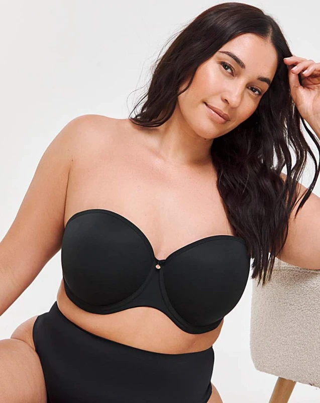 Image of Elomi Elomi Smooth Strapless Bra Black - Elomi - Size: 42E Black Female 42E GK76603
