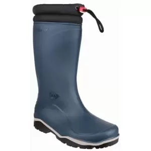 Image of Dunlop Blizzard Winter Wellington Boot - Blue/Black Size 7.5