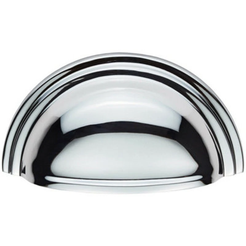 Image of Loops Victorian Cup Pull Handle Polished Chrome 92 x 46mm 76mm Fixing Centres Multi unisex