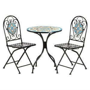 Image of Robert Dyas Metal Mosaic 2-Seater Bistro Set