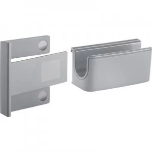 Image of Sigel pen holder GL810, light gray, including magnetic clip for attachment to glass magnet boards, plastic, 75 x 37 x 35 mm