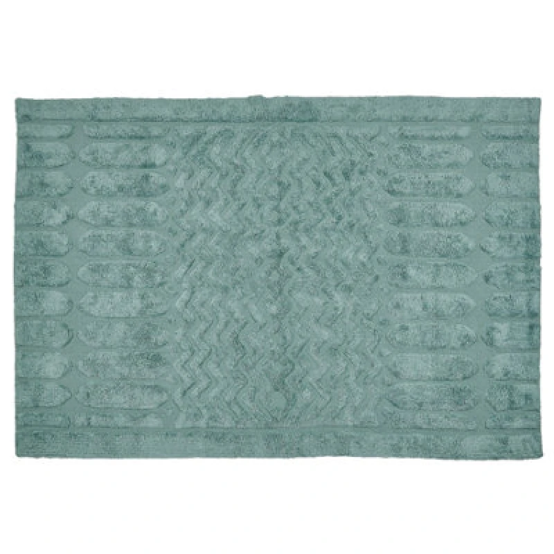 Image of Beliani Rug Sirnak Mint Green 140 X 200 Cm Cotton