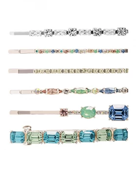 Image of Mood Tonal Blue Hair Slides - Pack Of 6