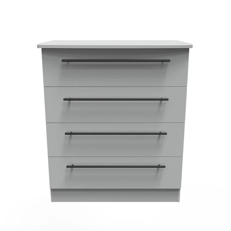 Image of Howard 4 Drawer Chest In Dusk Grey (Ready Assembled)