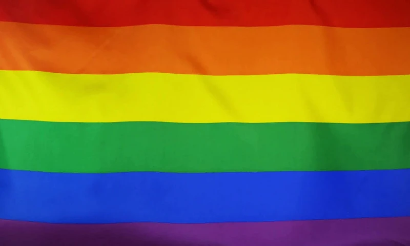 Image of Shatchi 5ft x 3ft Rainbow Flag Event Decorations Multi